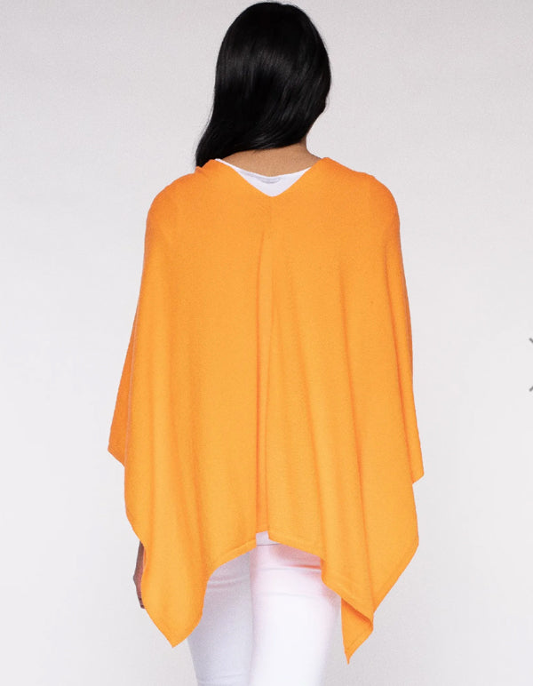 Alashan Cashmere Company 100% Cashmere Draped Dress Topper - Mango available at The Good Life Boutique