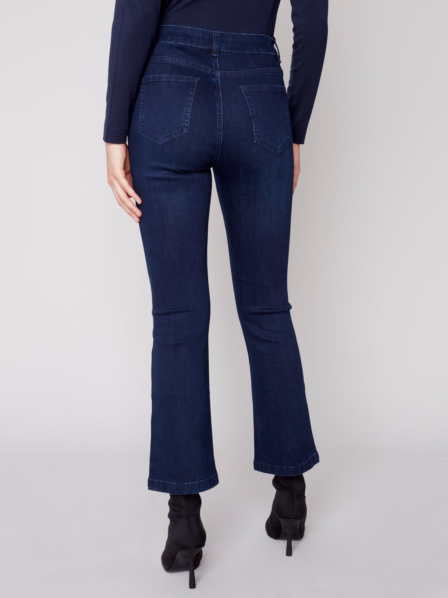 Charlie B Charlie B - Bootcut Leg Jean - Blue Black available at The Good Life Boutique