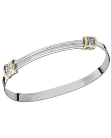 Ed Levin E.L. Designs (Formerly Ed Levin) - Floral Wrap - Bracelet Sterling &14K Gold - LM available at The Good Life Boutique