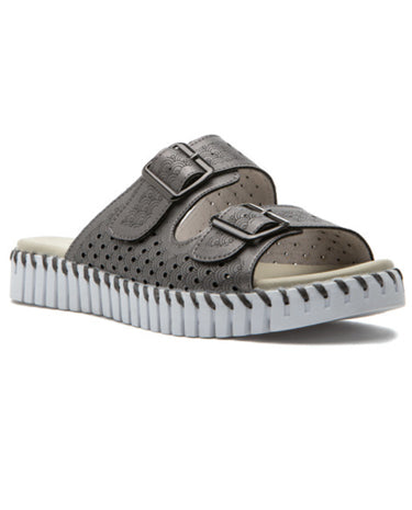 Lines of Denmark Ilse Jacobsen Tulip Sandals - Gun Metal available at The Good Life Boutique