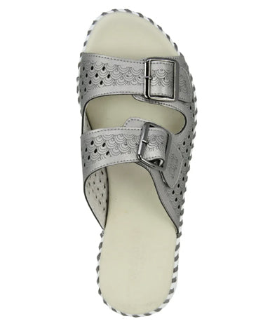 Lines of Denmark Ilse Jacobsen Tulip Sandals - Gun Metal available at The Good Life Boutique