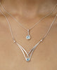 Ed Levin E.L. Designs (Formerly Ed Levin) - Gemstone Swing Necklace in Sterling Silver with Blue Topaz available at The Good Life Boutique