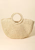 Anarchy Street Half Moon Straw Tote Bag - Ivory available at The Good Life Boutique