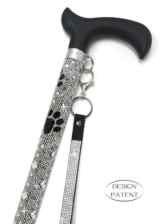JacquelineKent Jacqueline Kent Walking Canes - Diamonds In The Ruff Sugar Cane - Silver available at The Good Life Boutique