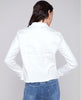 Charlie B Charlie B - Fringe Denim Jacket - White available at The Good Life Boutique