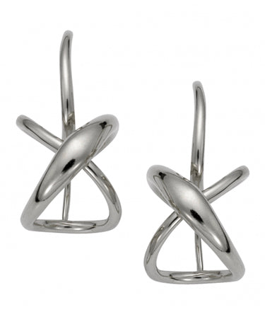 Ed Levin E.L. Designs (Formerly Ed Levin) - Secret Heart Earrings Sterling Silver Large available at The Good Life Boutique
