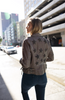 Mauritius Mauritius - Christy RF Woman's Leather Jacket with Sherpa Stars - Cozy Taupe available at The Good Life Boutique