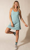 Kori America Stretch Fabric Sport Clash Dress Inside Short Legging - Sage available at The Good Life Boutique