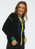 Zaket & Plover Zaket & Plover - Happy Hoodie - Black available at The Good Life Boutique