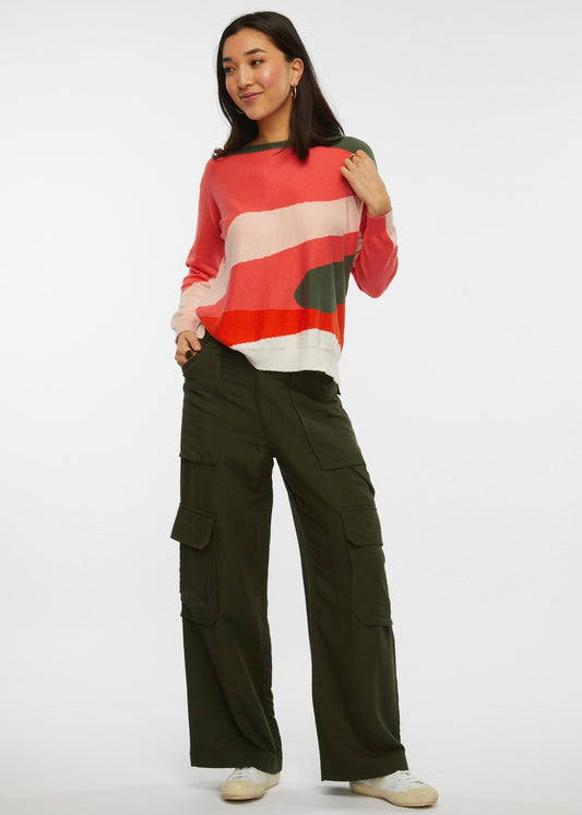 Zaket & Plover Zaket & Plover - Wave Sweater – Khaki available at The Good Life Boutique
