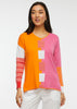 Zaket & Plover Zaket & Plover - Intarsia Squares Sweater - Sunset available at The Good Life Boutique