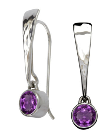Ed Levin E.L. Designs (Formerly Ed Levin) - Excitement Earrings S/S Medium Faceted Amethyst available at The Good Life Boutique