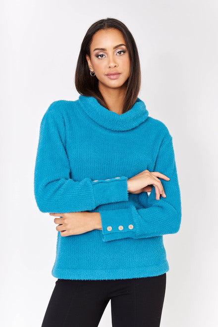 Dolcezza Inc. Dolcezza - Knit Pullover - Teal available at The Good Life Boutique