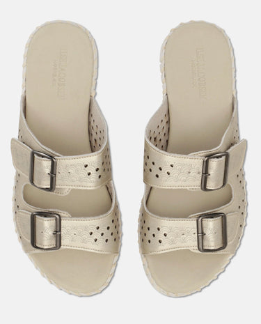 Lines of Denmark Ilse Jacobsen Tulip Sandals - Platin available at The Good Life Boutique