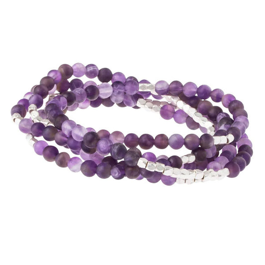 Scout Curated Wears Scout Curated Wears - Stone Wrap Bracelet/Necklace - Amethyst - Stone Of Protection available at The Good Life Boutique