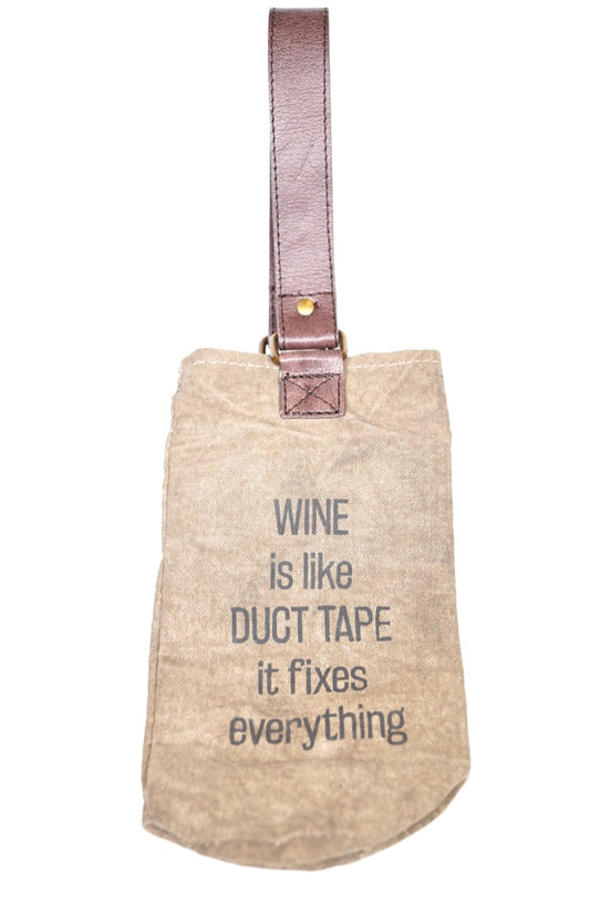 Mona B Wine is Like Duct Tape Wine Bag available at The Good Life Boutique