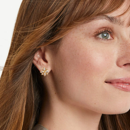 Julie Vos Julie Vos - Charlotte Stud Gold Mother of Pearl available at The Good Life Boutique