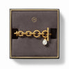 Julie Vos Julie Vos - Marbella Gold Link Bracelet with Freshwater Pearl available at The Good Life Boutique