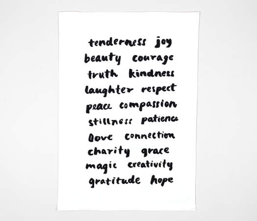 buyolympia.com Little Truths Studio - Shared Values Tea Towel available at The Good Life Boutique