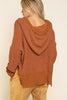 POL Clothing Step Hem Alpaca Textured Hoodie Sweater available at The Good Life Boutique