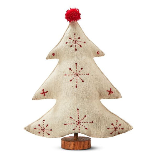 Tag Embroidered Wool Tree Decor Tall available at The Good Life Boutique