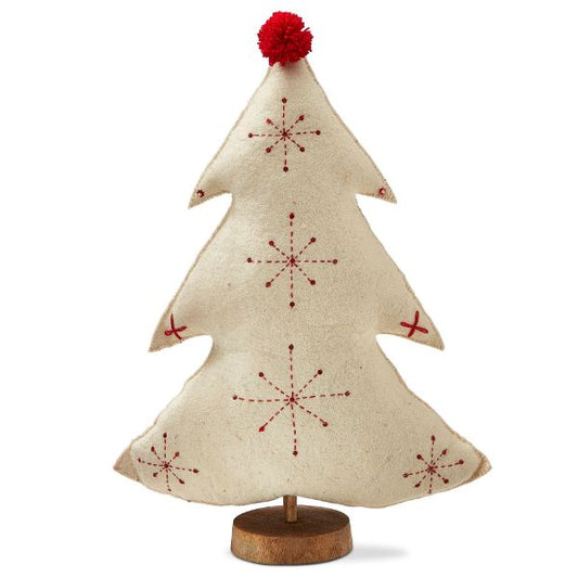 Tag Embroidered Wool Tree Decor XTall available at The Good Life Boutique
