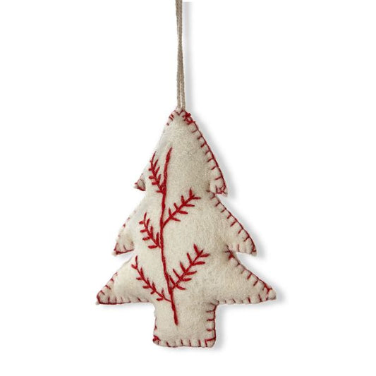 Tag Sprig Stitched Xmas Tree Ornament available at The Good Life Boutique