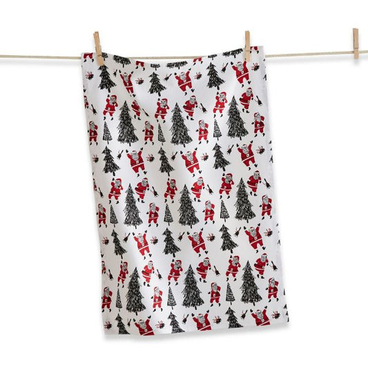 Tag Santa & Trees Cracker Dishtowel available at The Good Life Boutique