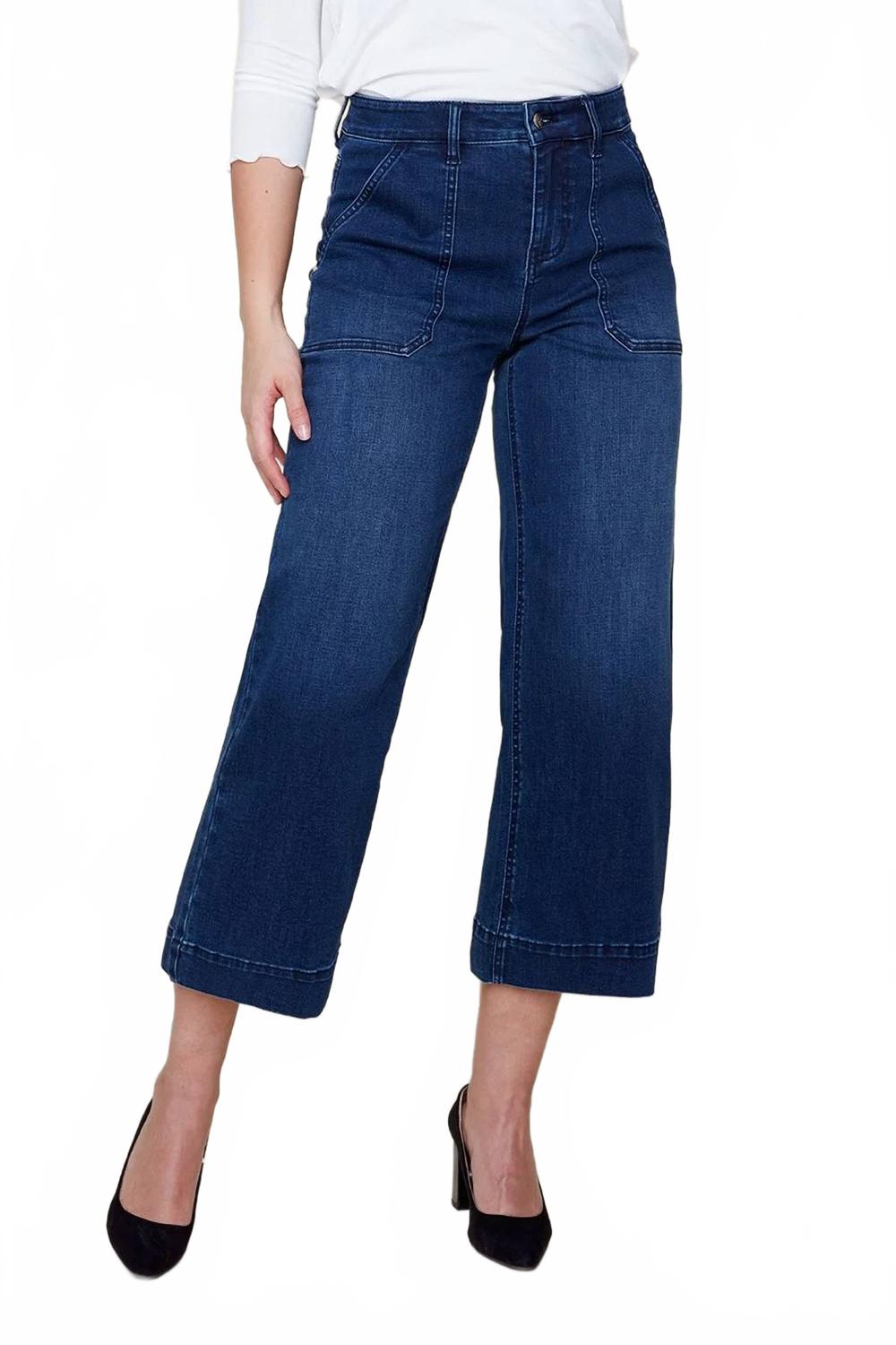 Renuar Collection Renuar - Woven Pant - Indigo available at The Good Life Boutique
