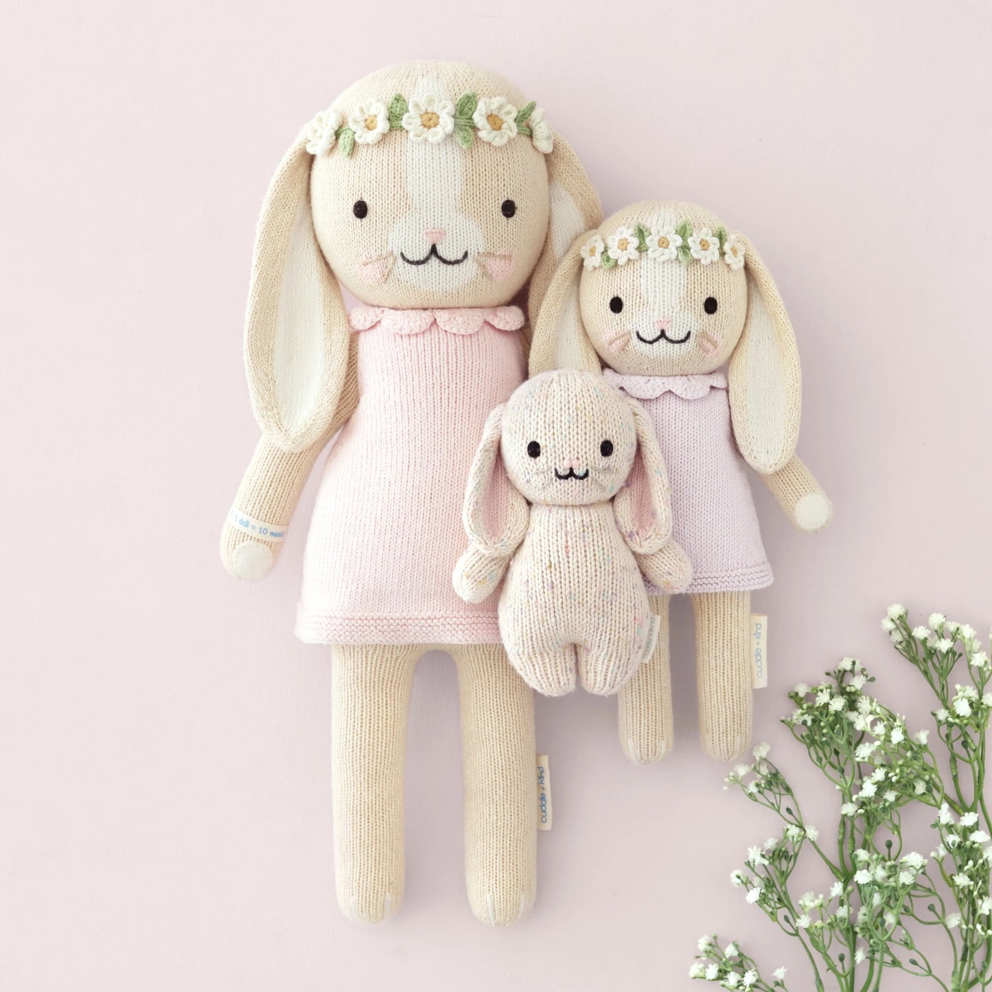 Cuddle&Kind Cuddle + Kind - Hannah The Bunny - Violet - 13" available at The Good Life Boutique