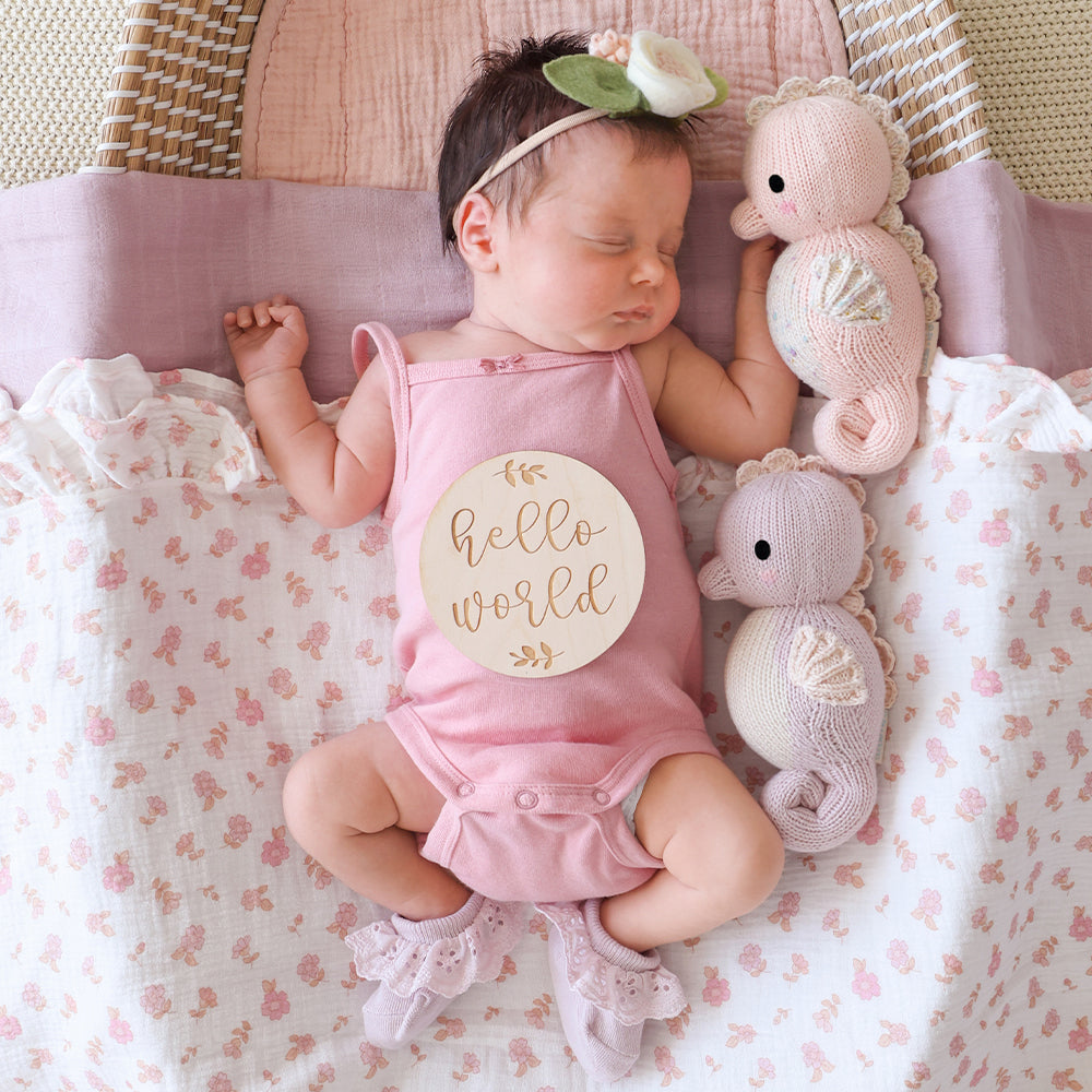 Cuddle&Kind Cuddle + Kind - Baby Seahorse - Powder Pink available at The Good Life Boutique