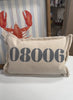 Rustic Marlin Zip Code Lumbar Pillow - Ocean Natural - 08006 available at The Good Life Boutique
