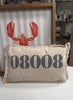 Rustic Marlin Zip Code Lumbar Pillow - Ocean Natural - 08008 available at The Good Life Boutique