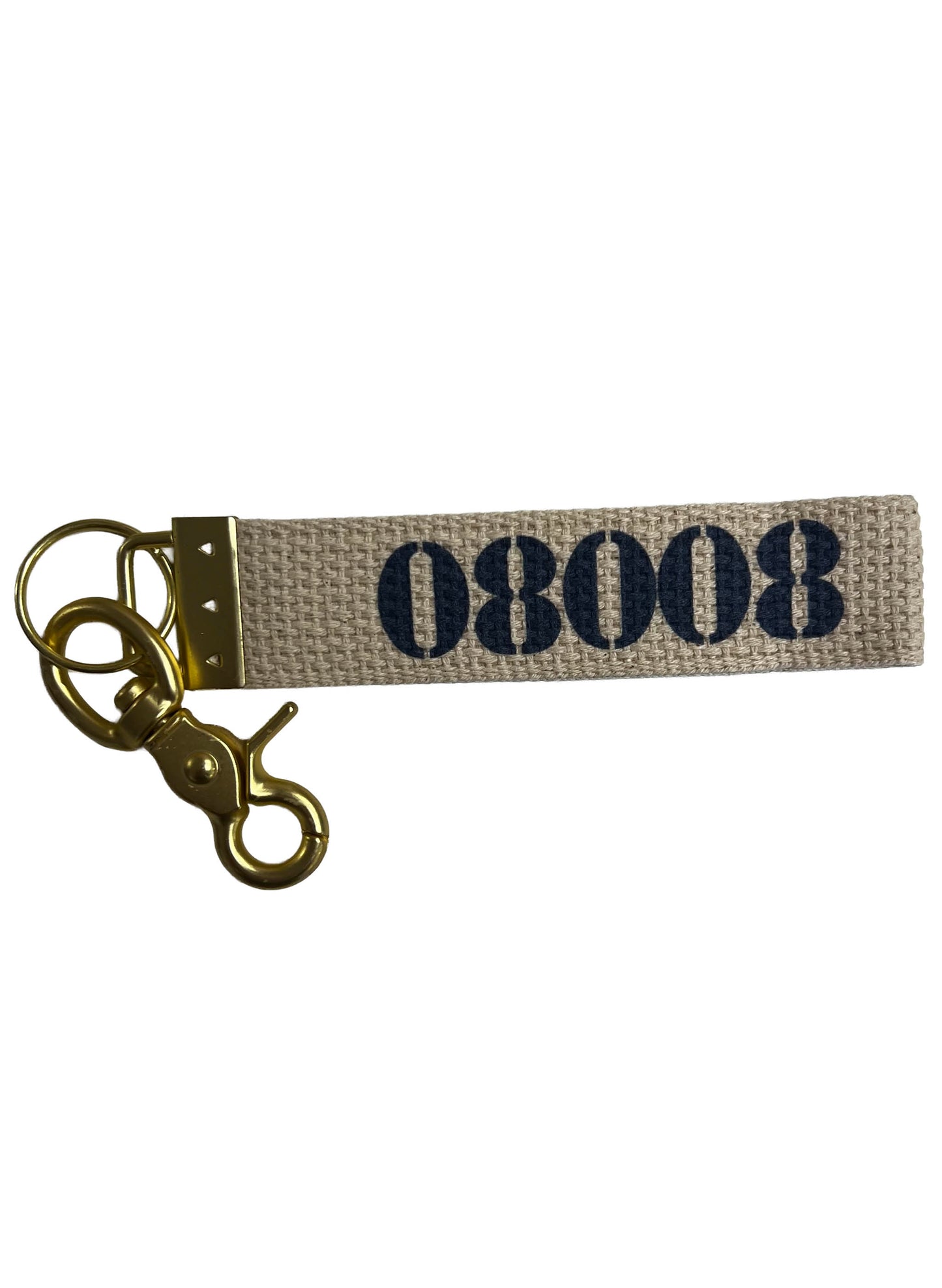 Rustic Marlin Zip Code Keychain - 08008 - Blue available at The Good Life Boutique