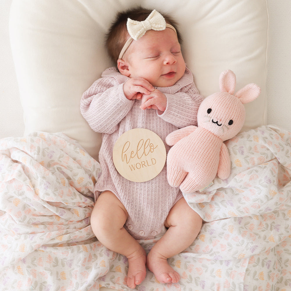 Cuddle&Kind Cuddle + Kind - Baby Rabbit - Powder Pink available at The Good Life Boutique