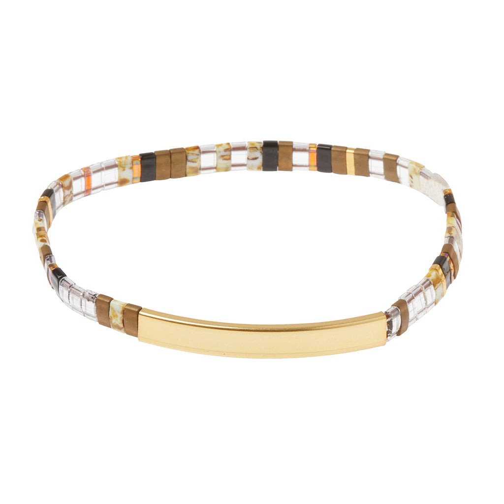 Scout Curated Wears Scout Curated Wears - Good Karma Miyuki Bracelet - Sparkle & Shine - Topaz-Gold available at The Good Life Boutique
