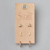 Scout Curated Wears Ella Stud Trio - Gold (Labradorite) available at The Good Life Boutique