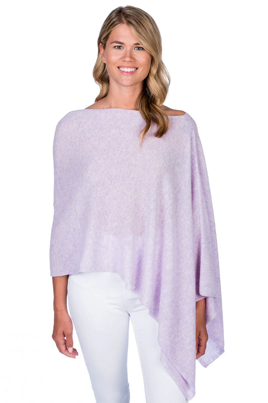 Alashan Cashmere Company 100% Cashmere Draped Dress Topper - Lavender available at The Good Life Boutique