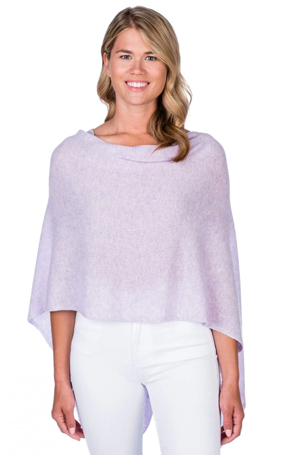 Alashan Cashmere Company 100% Cashmere Draped Dress Topper - Lavender available at The Good Life Boutique