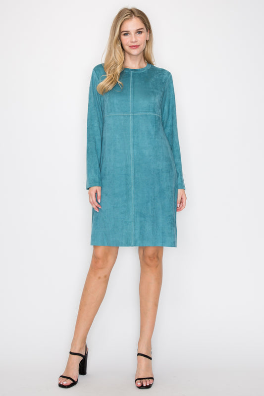 Aurora Round Neck Dress - Sea Green