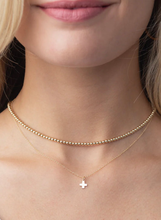 enewton design 15" Choker Classic Gold 3mm Bead available at The Good Life Boutique