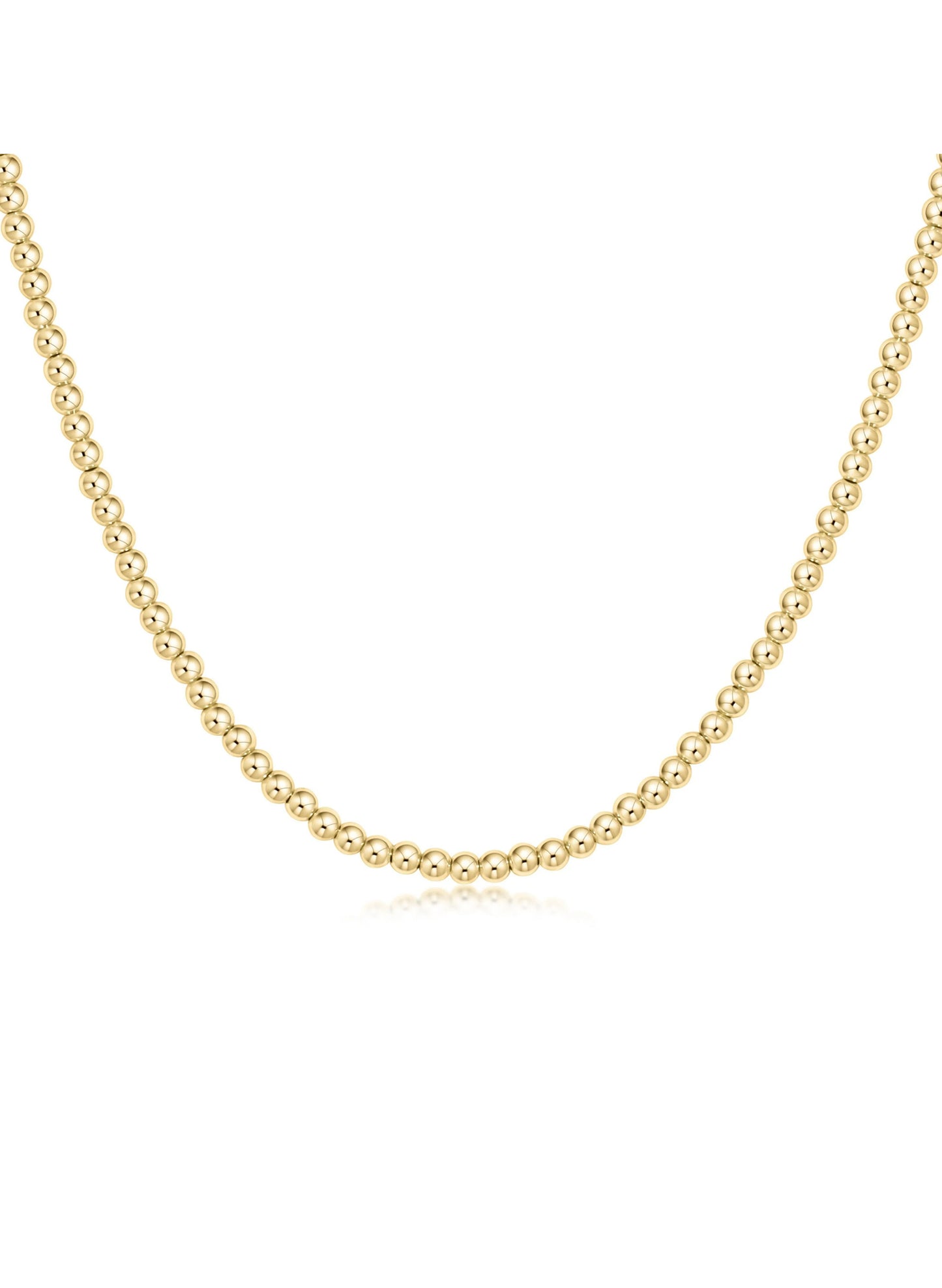 enewton design 15" Choker Classic Gold 3mm Bead available at The Good Life Boutique