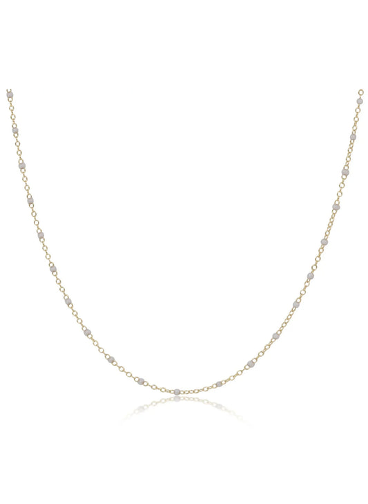 17" Choker Simplicity Chain Gold - 2mm Pearl