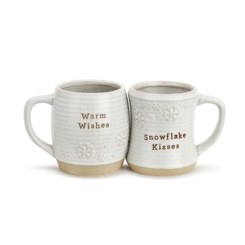 Demdaco Snowflake Kisses Cuddle Mugs available at The Good Life Boutique
