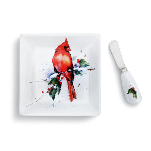 Demdaco Cardinal Plate And Spreader Set available at The Good Life Boutique