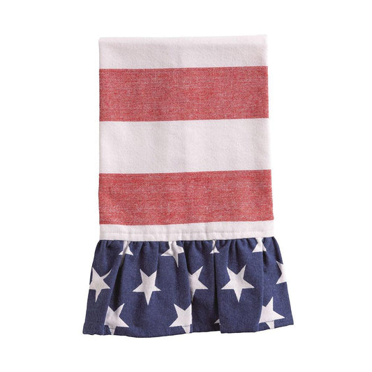 Mud Pie Red Stripe Americana Towel available at The Good Life Boutique