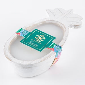 Lux Fragrances Vanilla Bean Whitewashed Pineapple Bowl available at The Good Life Boutique