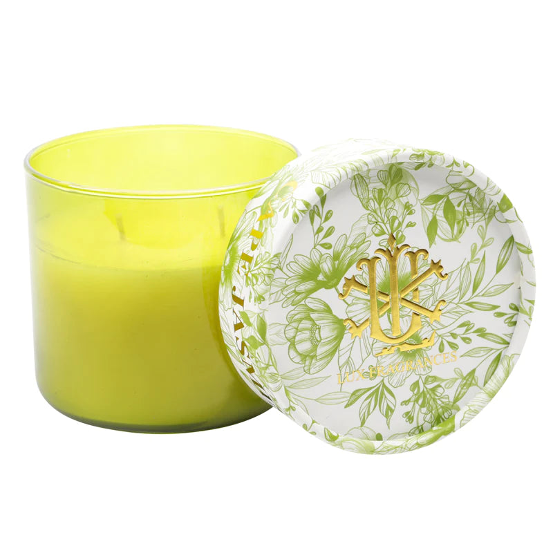 Lux Fragrances Jasmine Fragrance Candle - 15oz 2-Wick Glass Jar available at The Good Life Boutique
