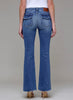 Hidden 31" Inseam Happi Flare Jean-MR W/Patch Pockets - Med Dark