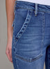 Hidden 31" Inseam Happi Flare Jean-MR W/Patch Pockets - Med Dark